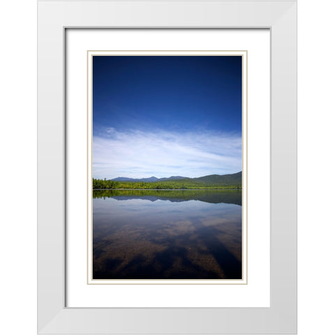 Mountain Lake 3 White Modern Wood Framed Art Print with Double Matting by Lee, Rachel