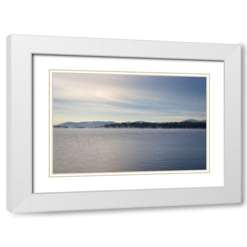 Mountain Lake 5 White Modern Wood Framed Art Print with Double Matting by Lee, Rachel