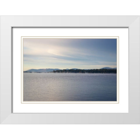 Mountain Lake 5 White Modern Wood Framed Art Print with Double Matting by Lee, Rachel