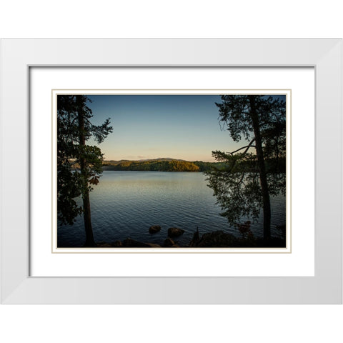 Mountain Lake 7 White Modern Wood Framed Art Print with Double Matting by Lee, Rachel