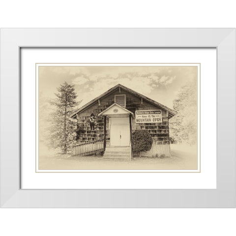 Mountain Opry Old White Modern Wood Framed Art Print with Double Matting by Lee, Rachel