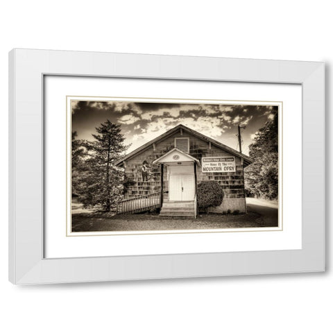 Mountain Opry Sepia White Modern Wood Framed Art Print with Double Matting by Lee, Rachel