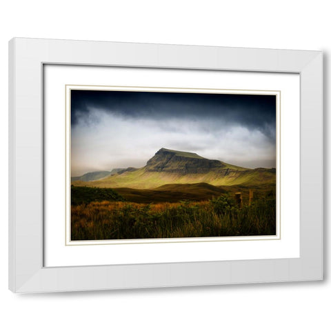 Mountain View 40 White Modern Wood Framed Art Print with Double Matting by Lee, Rachel