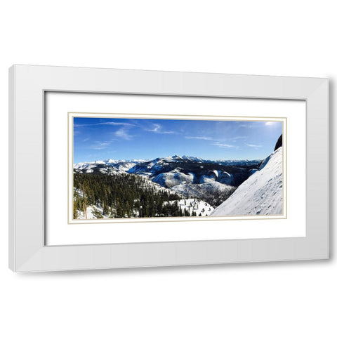 Mountain View 54 White Modern Wood Framed Art Print with Double Matting by Lee, Rachel