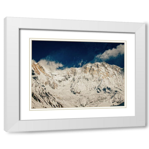 Mountain View 59 White Modern Wood Framed Art Print with Double Matting by Lee, Rachel