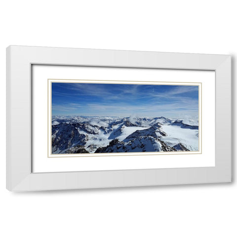 Mountain View 60 White Modern Wood Framed Art Print with Double Matting by Lee, Rachel