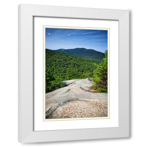 Mountains 1 White Modern Wood Framed Art Print with Double Matting by Lee, Rachel