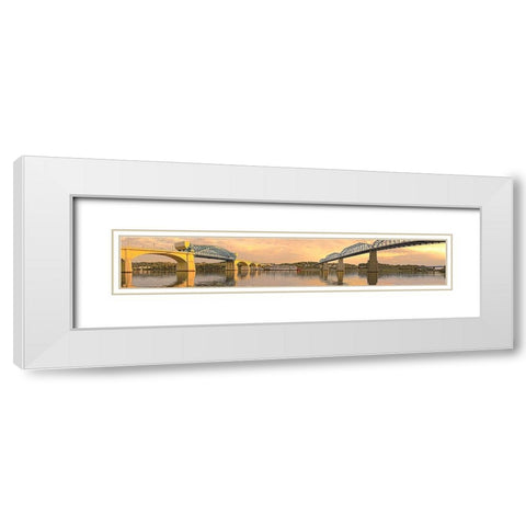 Northshore Brilliance White Modern Wood Framed Art Print with Double Matting by Lee, Rachel