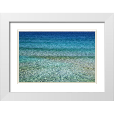 Ocean 1 White Modern Wood Framed Art Print with Double Matting by Lee, Rachel