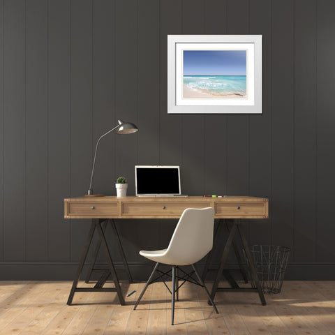 Ocean 12 White Modern Wood Framed Art Print with Double Matting by Lee, Rachel