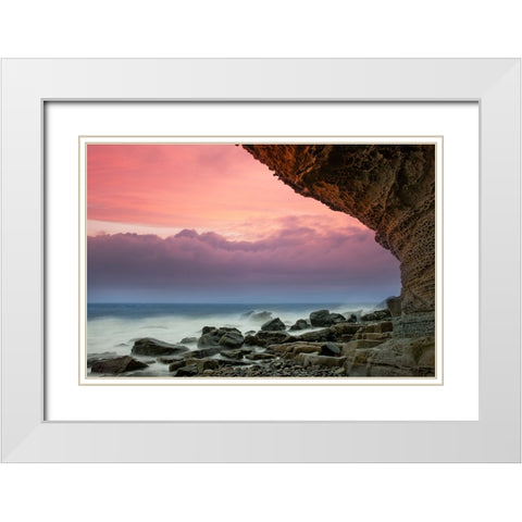 Ocean 2 White Modern Wood Framed Art Print with Double Matting by Lee, Rachel