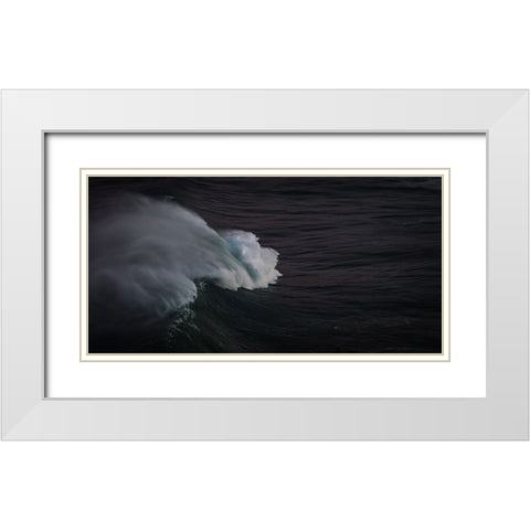 Ocean 20 White Modern Wood Framed Art Print with Double Matting by Lee, Rachel