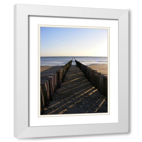 Ocean 3 White Modern Wood Framed Art Print with Double Matting by Lee, Rachel