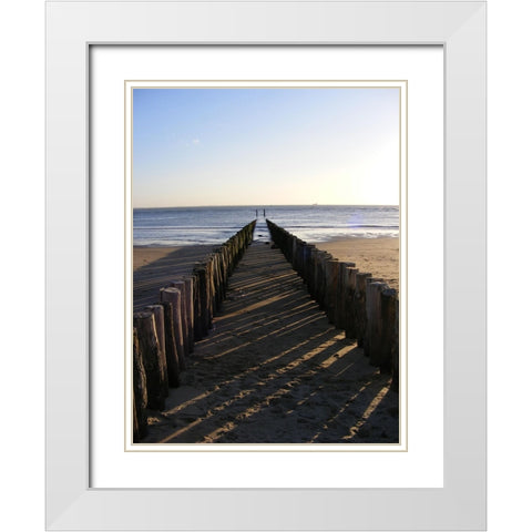 Ocean 3 White Modern Wood Framed Art Print with Double Matting by Lee, Rachel