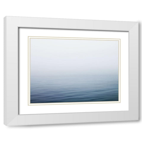 Ocean 38 White Modern Wood Framed Art Print with Double Matting by Lee, Rachel