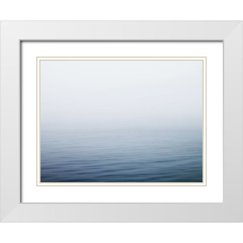 Ocean 38 White Modern Wood Framed Art Print with Double Matting by Lee, Rachel