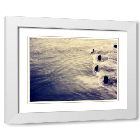 Ocean 6 White Modern Wood Framed Art Print with Double Matting by Lee, Rachel