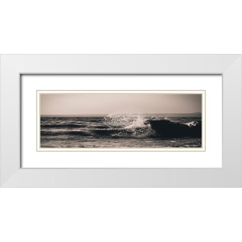 Ocean 8 White Modern Wood Framed Art Print with Double Matting by Lee, Rachel