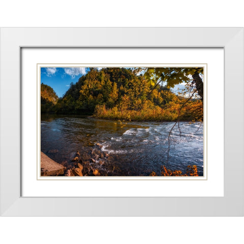 Ocoee River 1 White Modern Wood Framed Art Print with Double Matting by Lee, Rachel