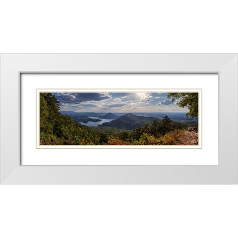 Ocoee Valley Pano 2 White Modern Wood Framed Art Print with Double Matting by Lee, Rachel