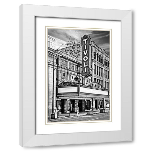 Old Tivoli BW White Modern Wood Framed Art Print with Double Matting by Lee, Rachel