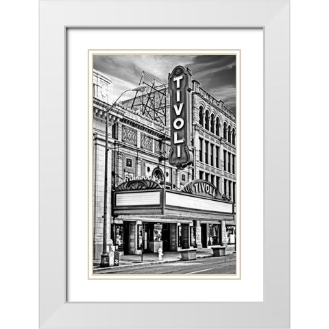 Old Tivoli BW White Modern Wood Framed Art Print with Double Matting by Lee, Rachel