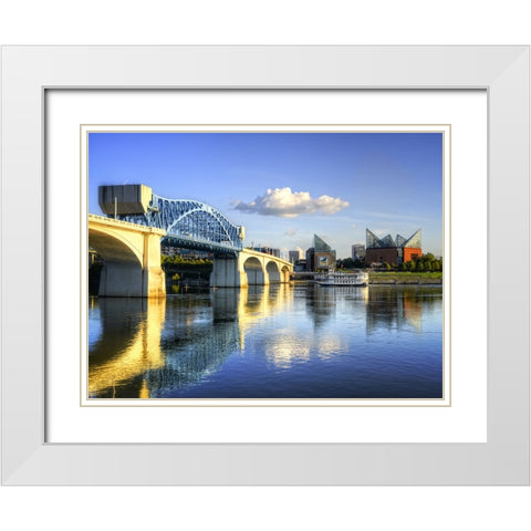 Paddle and Steam White Modern Wood Framed Art Print with Double Matting by Lee, Rachel