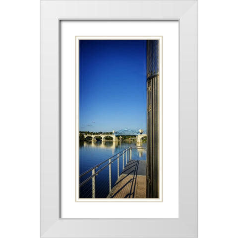 Pier to Market White Modern Wood Framed Art Print with Double Matting by Lee, Rachel