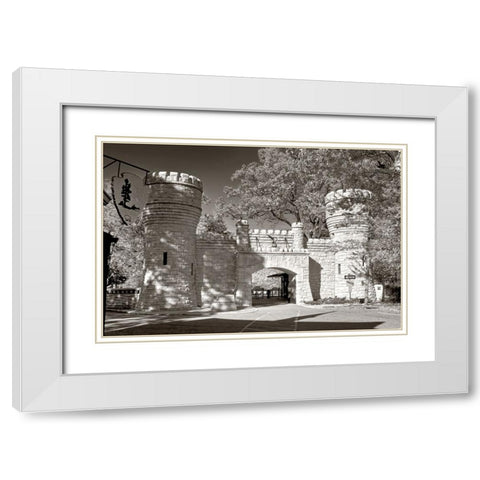 Point Park Gate 2 Sepia White Modern Wood Framed Art Print with Double Matting by Lee, Rachel
