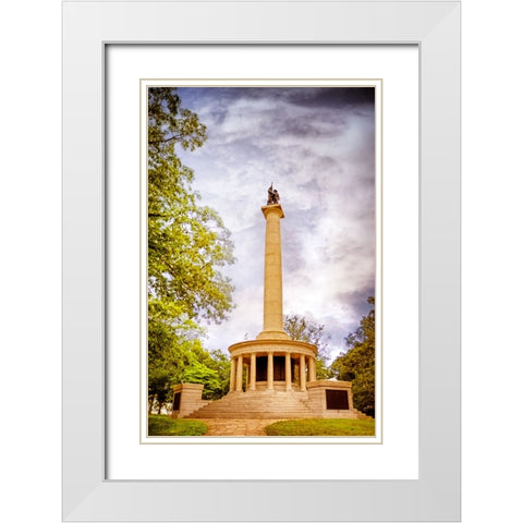 Point Park Memorial White Modern Wood Framed Art Print with Double Matting by Lee, Rachel