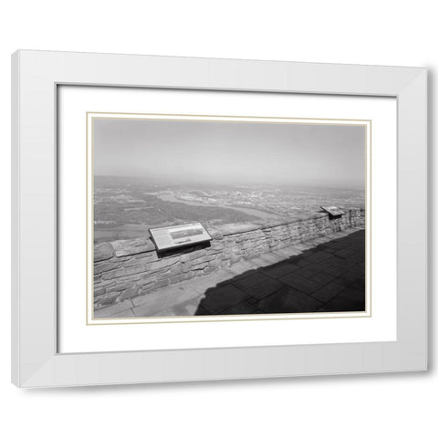 Point Park View White Modern Wood Framed Art Print with Double Matting by Lee, Rachel
