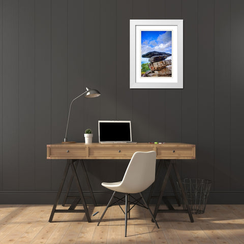 Point Rock Now 2 White Modern Wood Framed Art Print with Double Matting by Lee, Rachel