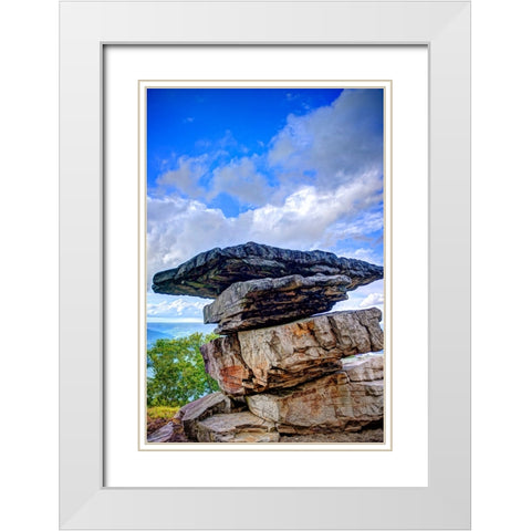 Point Rock Now 2 White Modern Wood Framed Art Print with Double Matting by Lee, Rachel