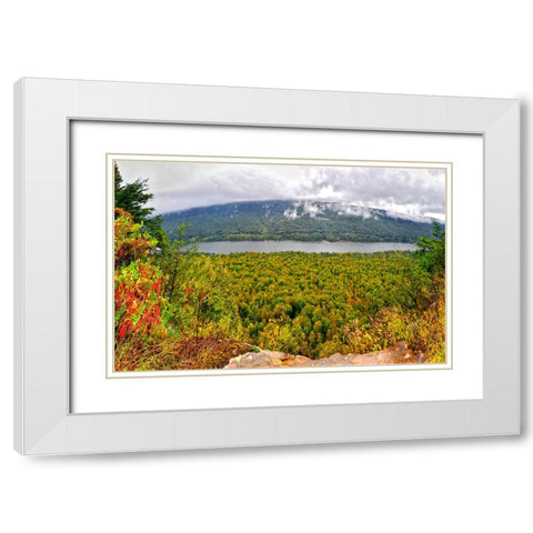 Prentice Overlook Pano White Modern Wood Framed Art Print with Double Matting by Lee, Rachel