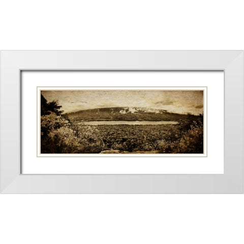Prentice Overlook Pano Textured White Modern Wood Framed Art Print with Double Matting by Lee, Rachel
