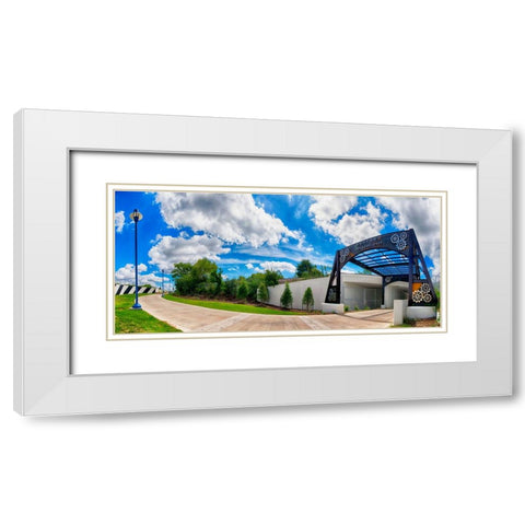 Riverwalk 3 White Modern Wood Framed Art Print with Double Matting by Lee, Rachel