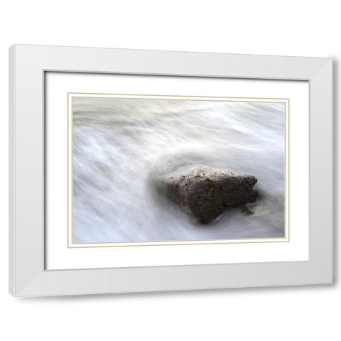 Rocks 12 White Modern Wood Framed Art Print with Double Matting by Lee, Rachel