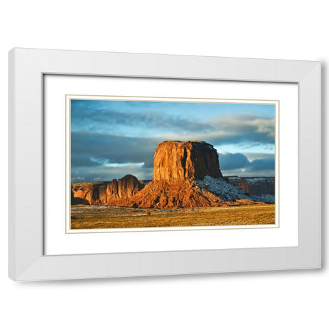 Rocks 15 White Modern Wood Framed Art Print with Double Matting by Lee, Rachel