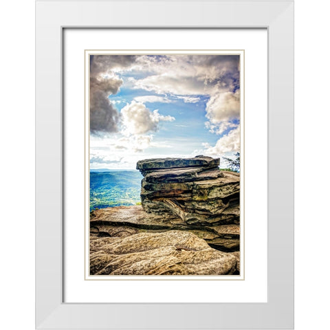 Rocks In Front of Lookout Valley White Modern Wood Framed Art Print with Double Matting by Lee, Rachel