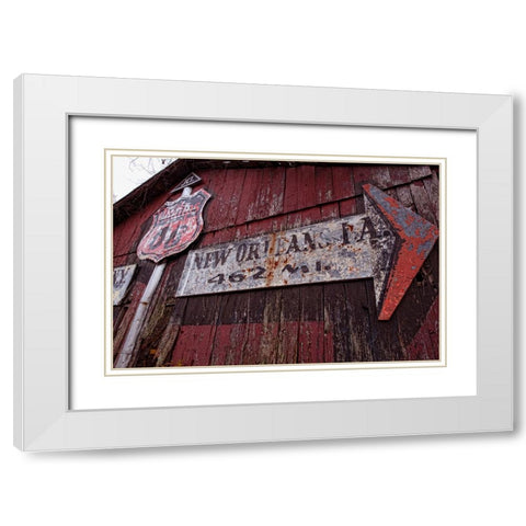Route 11 Barn New Orleans White Modern Wood Framed Art Print with Double Matting by Lee, Rachel