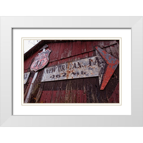 Route 11 Barn New Orleans White Modern Wood Framed Art Print with Double Matting by Lee, Rachel