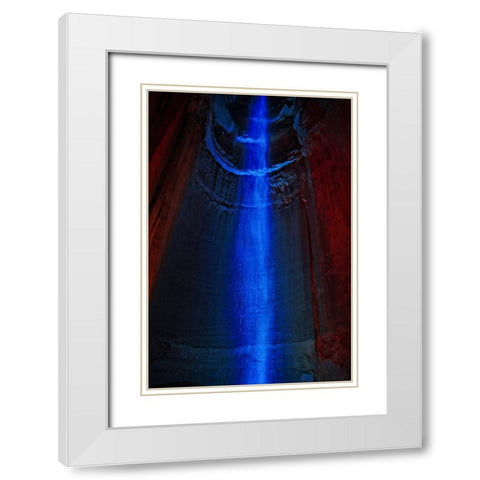 Ruby Falls 1 White Modern Wood Framed Art Print with Double Matting by Lee, Rachel