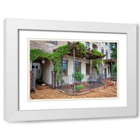 Scenic City 10 White Modern Wood Framed Art Print with Double Matting by Lee, Rachel