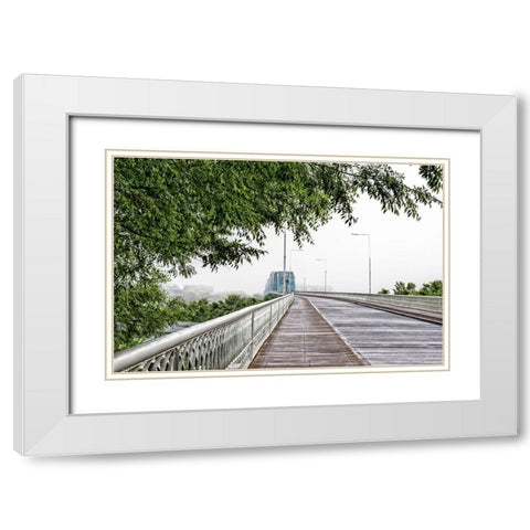 Scenic City 101 White Modern Wood Framed Art Print with Double Matting by Lee, Rachel