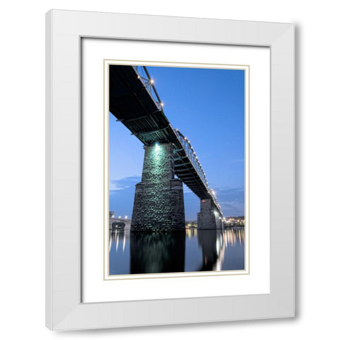Scenic City 103 White Modern Wood Framed Art Print with Double Matting by Lee, Rachel