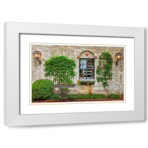 Scenic City 11 White Modern Wood Framed Art Print with Double Matting by Lee, Rachel