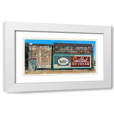 Scenic City 122 White Modern Wood Framed Art Print with Double Matting by Lee, Rachel