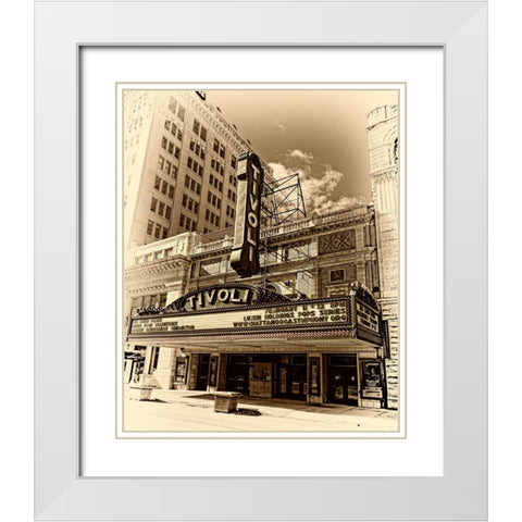 Scenic City 129 White Modern Wood Framed Art Print with Double Matting by Lee, Rachel