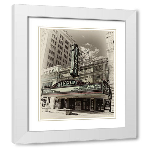 Scenic City 130 White Modern Wood Framed Art Print with Double Matting by Lee, Rachel