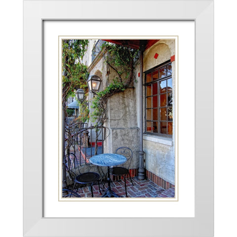 Scenic City 14 White Modern Wood Framed Art Print with Double Matting by Lee, Rachel